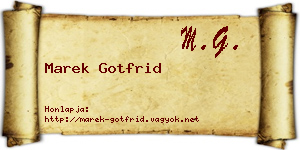 Marek Gotfrid névjegykártya